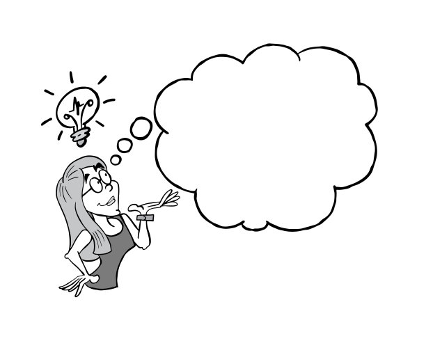 带着空洞想法的金发女人在黑与白的云朵里图片下载