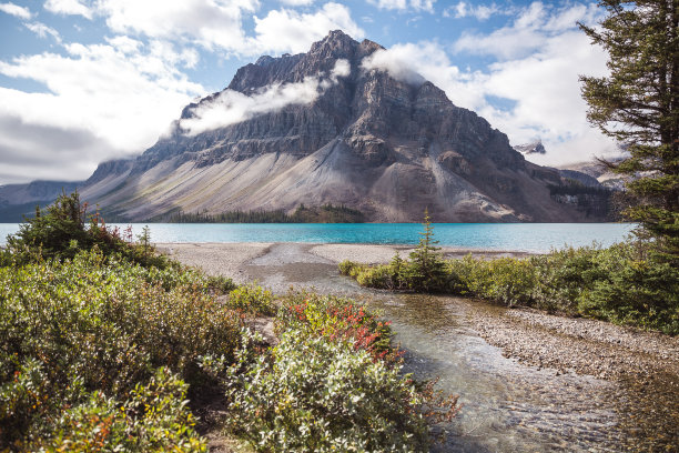 加拿大亚伯达省班夫国家公园的弓湖图片下载