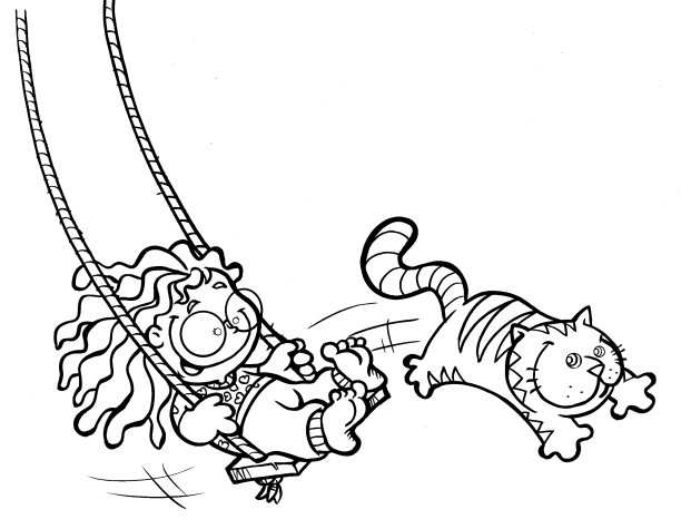 女孩在摇摆图片下载