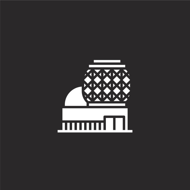 莫纳克亚山的图标。充满莫纳克亚图标的网站设计和移动，应用程序开发。莫纳克亚图标从充满夏威夷收集孤立的黑色背景。图片下载