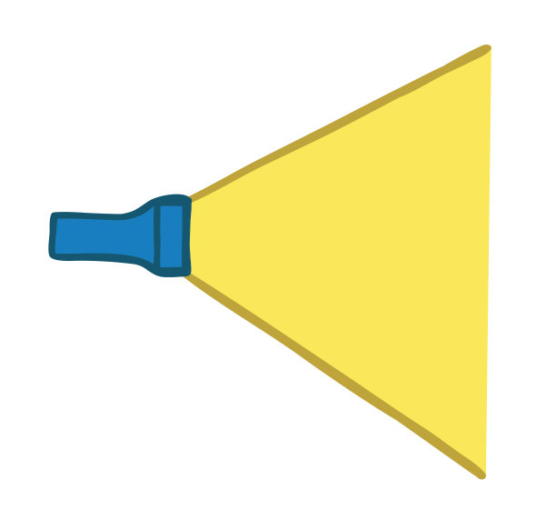 矢量插图手电筒。手绘。图片下载