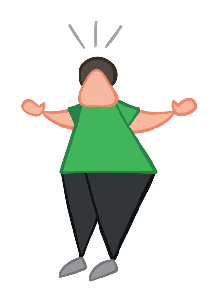 手绘生气男人矢量图图片下载