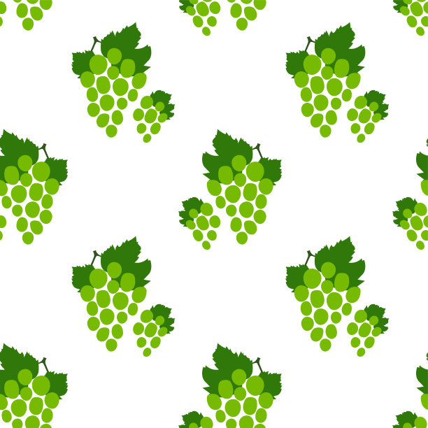葡萄无缝模式。绿色的葡萄串。手工采摘的新鲜浆果。向量素描背景。涂鸦墙纸。用于厨房桌布、窗帘或抹布的食品印。时装设计图片下载