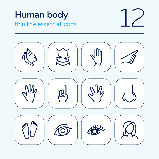 人体线条图标设置图片下载