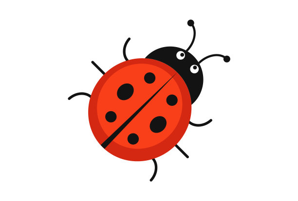 瓢虫/瓢虫矢量插图图标。为您设计或标志。图片下载