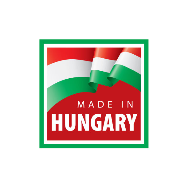 匈牙利国旗，矢量插图在白色的背景图片下载