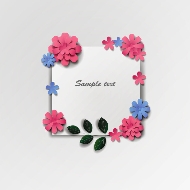 纸花艺术背景。向量的股票。图片下载