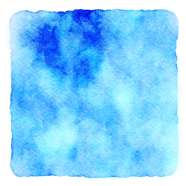 柔和的蓝色和绿色艺术水彩手绘背景艺术。复制空间和没有人。图片下载