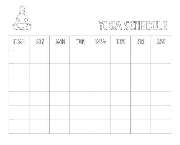 瑜伽安排设计。向量孤立的插图。图片下载