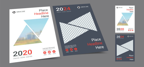 海报封面书设计模板A4布局与空间为照片背景，cmyk2色调颜色适合年度报告，提案，作品集，小册子，传单，传单，目录，杂志，小册子。图片下载