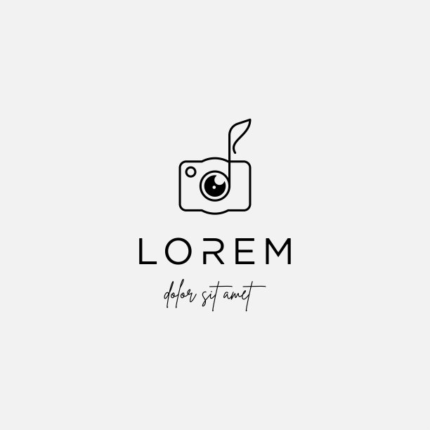 音乐相机图标矢量设计图片下载