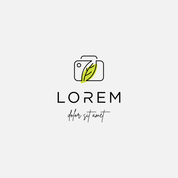 相机叶子图标设计矢量图片下载