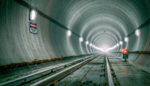 地铁地下隧道有光图片下载