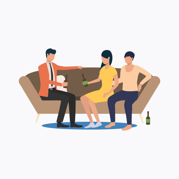 朋友们坐在一起喝啤酒图片下载