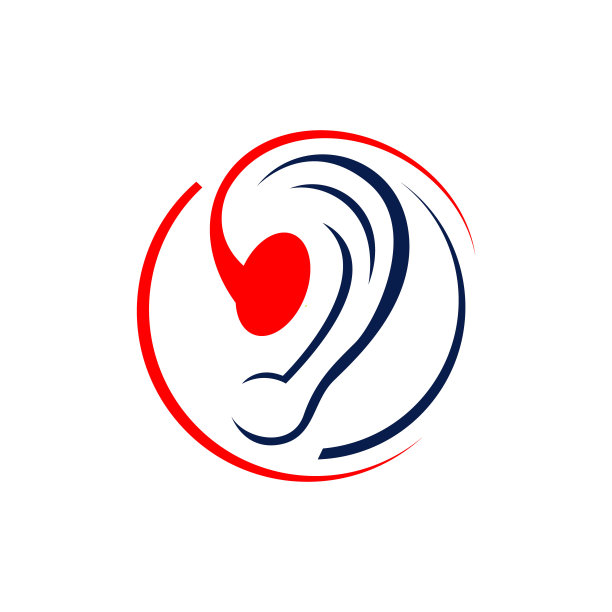 耳朵矢量图标助听器标志设计图形矢量插图图片下载