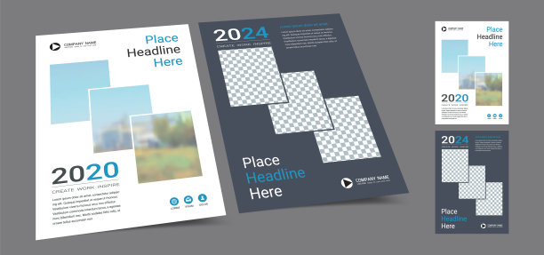 海报封面书设计模板A4布局与空间为照片背景，cmyk2色调颜色适合年度报告，提案，作品集，小册子，传单，传单，目录，杂志，小册子。图片下载