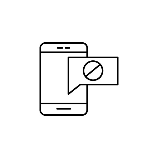 禁止使用智能手机图标：社交媒体成瘾元素图片下载