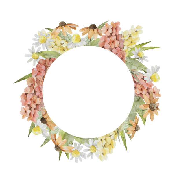 圆花框架素材图片