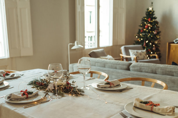 圣诞晚餐准备图片下载