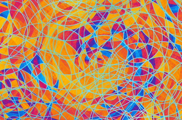 圆形多色抽象背景图片下载