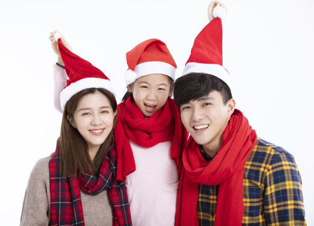 阖家欢乐，庆祝圣诞节图片下载