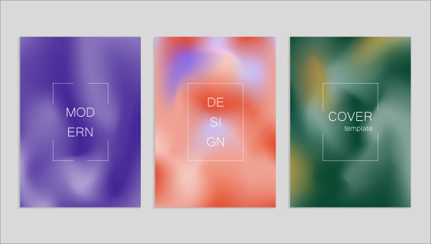 最小抽象矢量模糊覆盖设计模板。全息术渐变背景。矢量模板的标语牌，横幅，传单，演示和报告素材图片