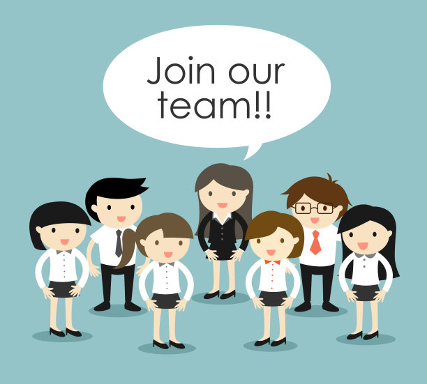 企业理念，企业人的群体，加入我们的团队理念。矢量插图。图片下载