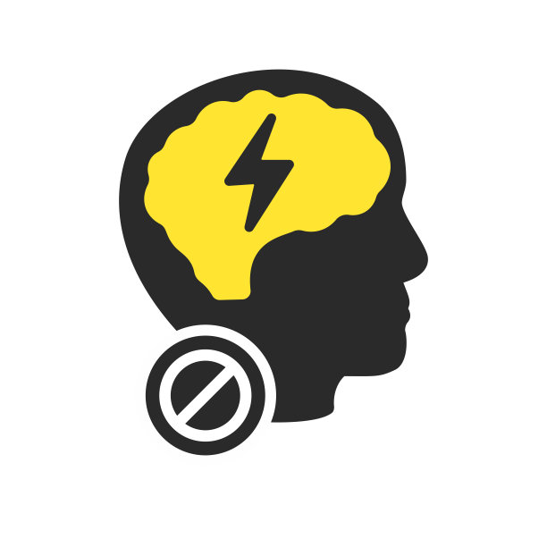 头脑风暴创意图标与不允许的标志，块，禁止，禁止符号图片下载