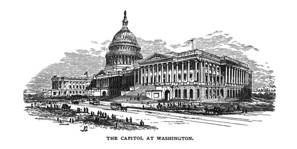 古插图- 1878年地理-首都大厦在华盛顿特区图片下载