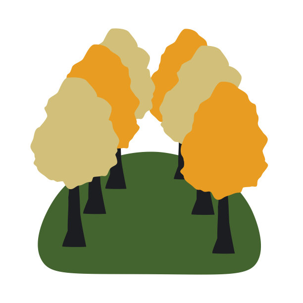 秋天的小巷孤立在白色的背景上。矢量插图。图片下载