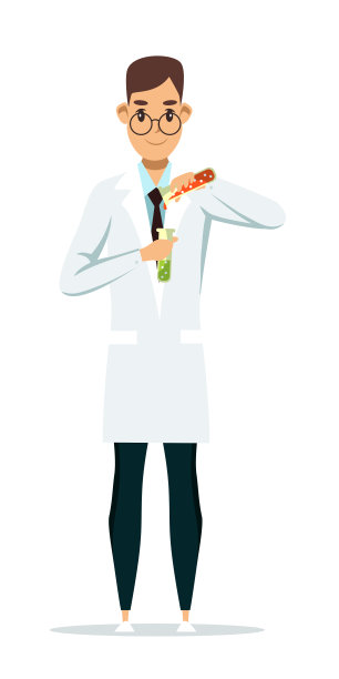 实验室工作人员平向量男性性格图片下载