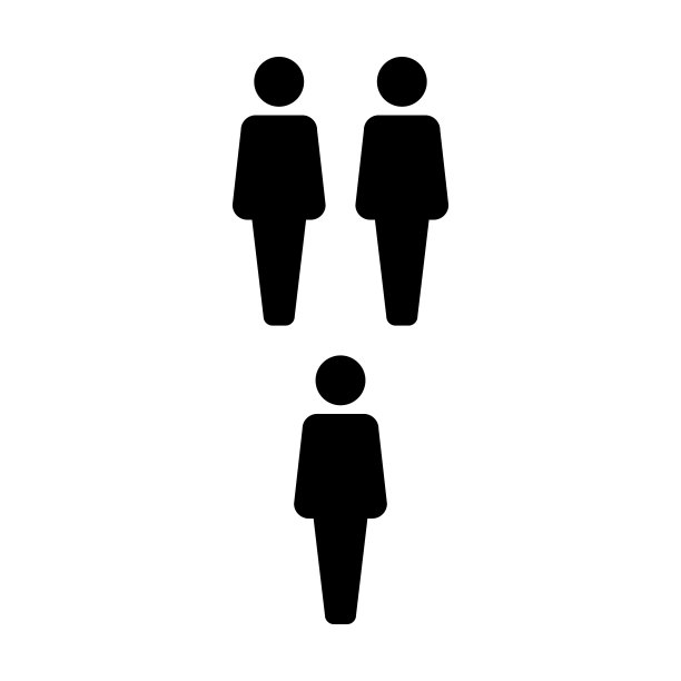 员工图标矢量男性人群体，在扁平彩色字形图示中代表商业管理团队的符号头像图片下载