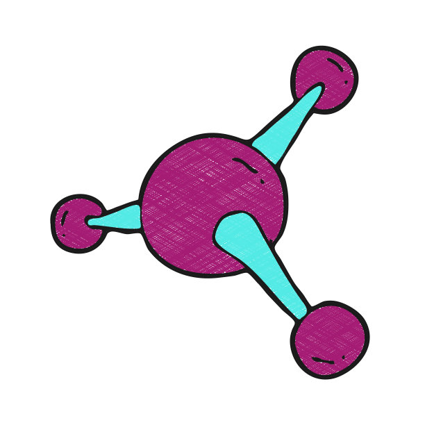 手绘纹理分子设计图片下载