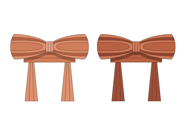 木制大门设计泰国和亚洲上的白色背景插画向量图片下载