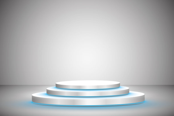 白色的圆的讲台。基座。现场。矢量插图。图片下载