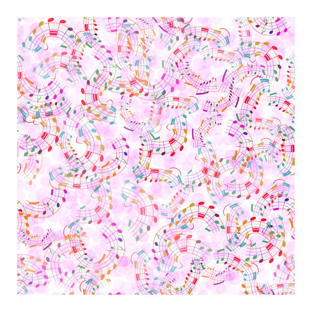 抽象音乐无缝模式背景。向量无缝模式图片下载