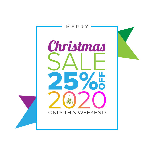 圣诞销售矢量横幅上的白色图片下载