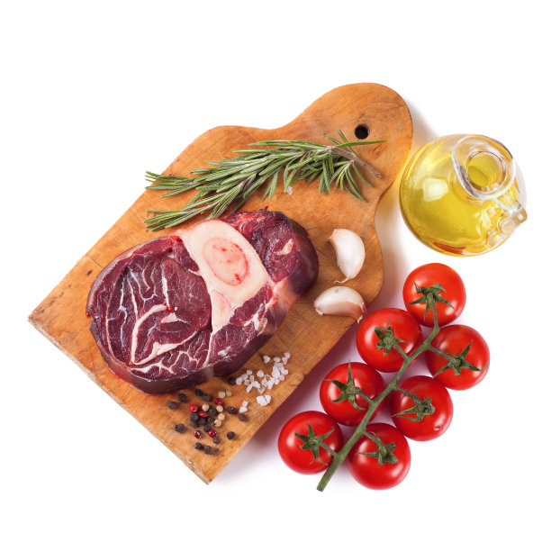 烹饪原料。新鲜的生牛肉带骨牛排。图片下载