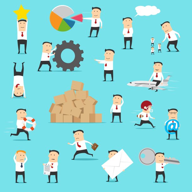 商人商业情况卡通图标图片下载