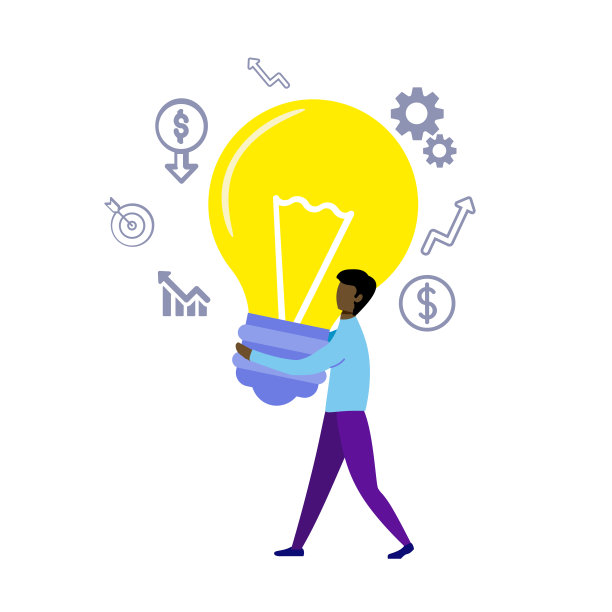 信息横幅大成功的想法卡通。图片下载