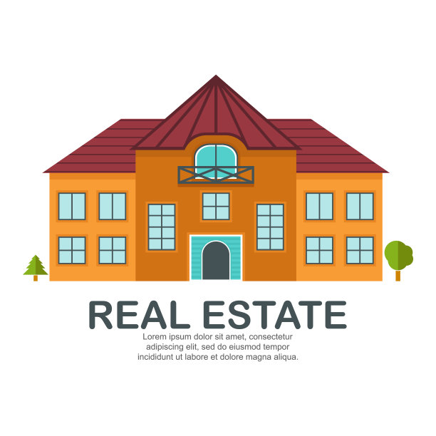 矢量插图的房地产概念孤立在白色背景1图片下载