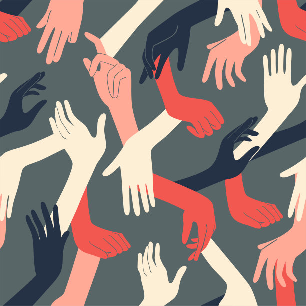 手图案插图背景。图片下载