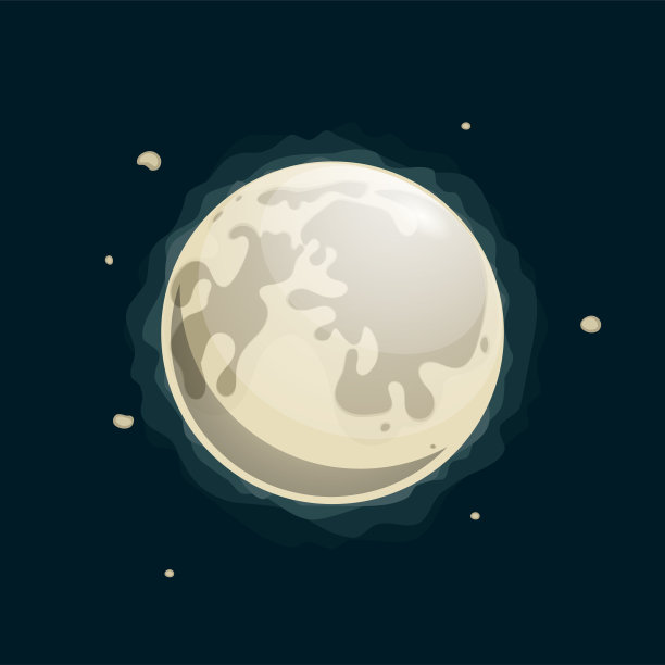 满月向量素材图片