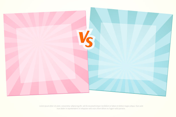 VS背景字母VS在粉红色和蓝色的背景线射线空白模板背景团队竞争战斗女孩VS男孩运动主题可爱的战斗游戏竞赛设计矢量图片下载