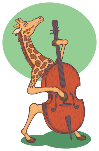长颈鹿与最低音的图片下载
