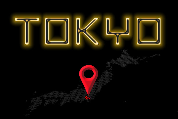 东京在日本地图上。图片下载