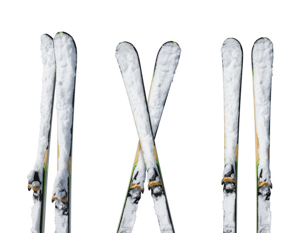 白色背景上的滑雪板图片下载