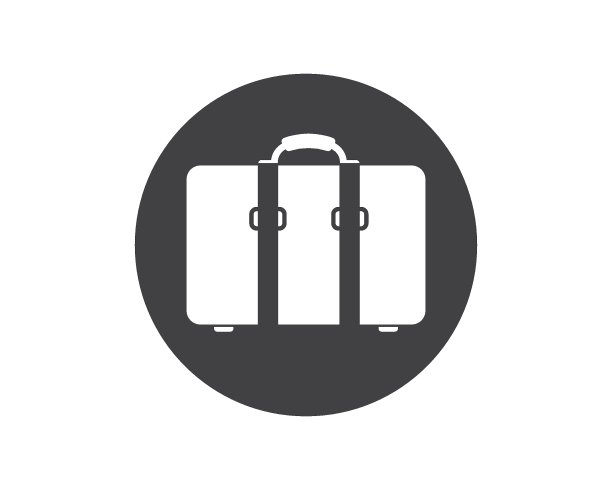 手提箱图标标志矢量插图图片下载