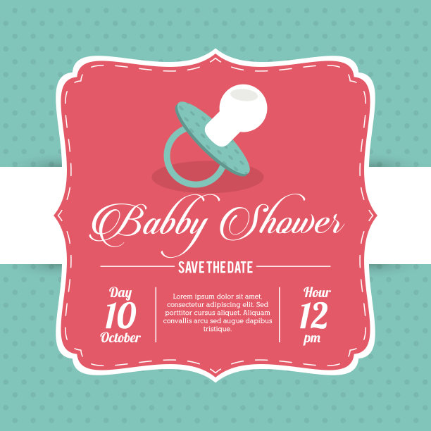 婴儿淋浴设计。奶嘴图标。蓝色插图，向量g图片下载