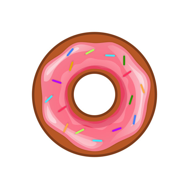 矢量插图的粉色甜甜圈图片下载